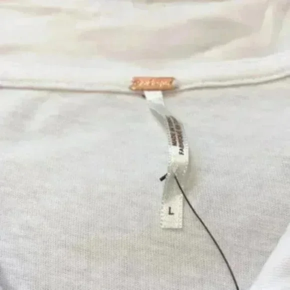 Free People Weekend Rush Henley Tee in White. L - Picture 5 of 8